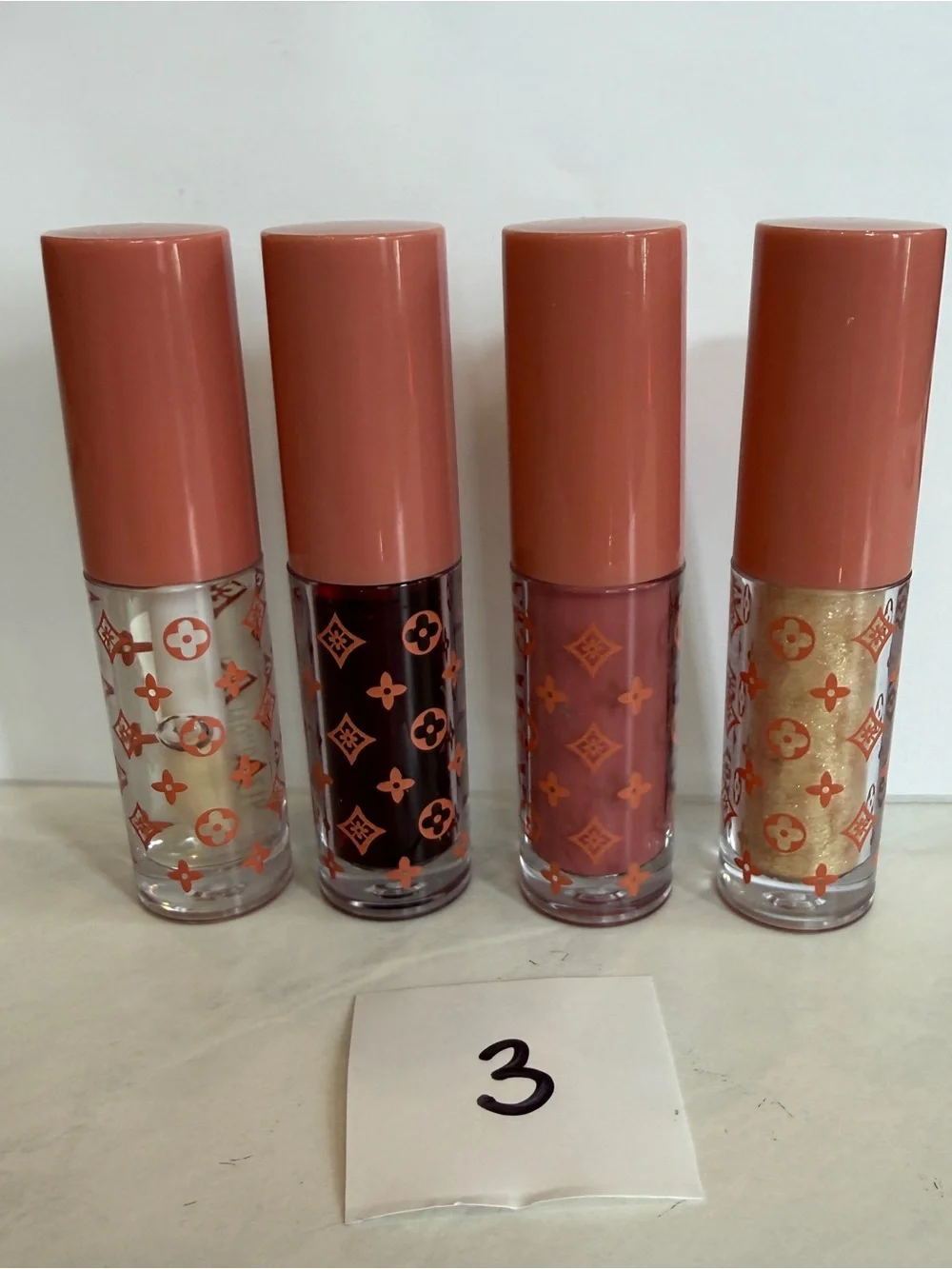 ✨ NEW Non-Branded Monogram Lip Gloss Bundle & Mini Pouch Set 💋